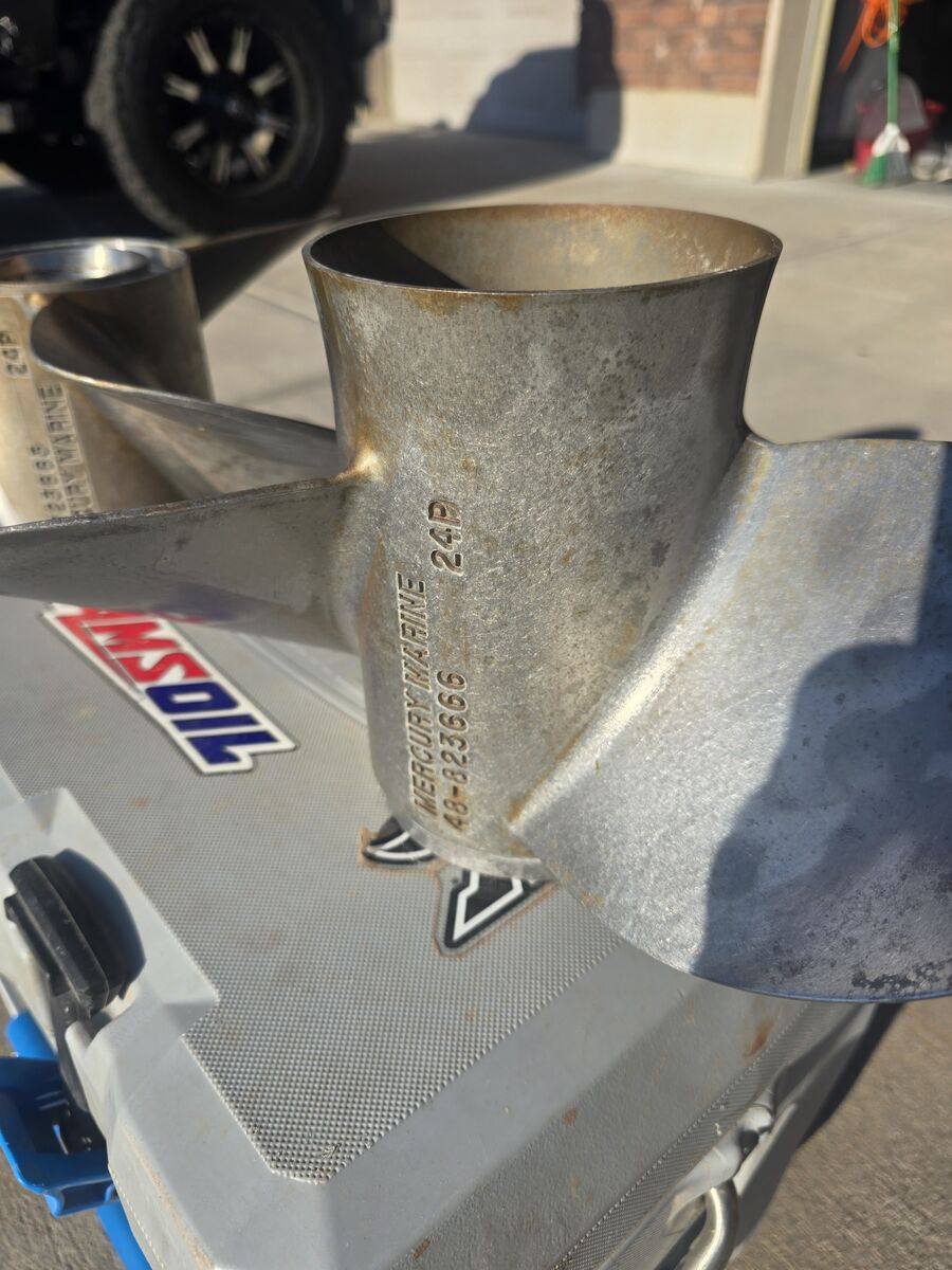 Genuine Mercruiser OEM Bravo 3 Stainless Steel Dual Props – 24 Pitch