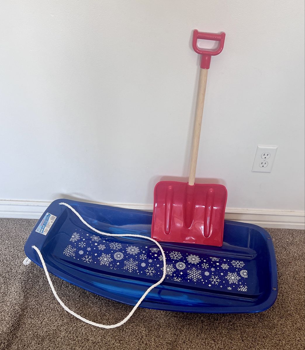 Kids Snow sled and shovel