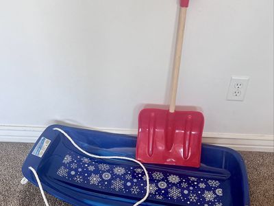 Kids Snow sled and shovel