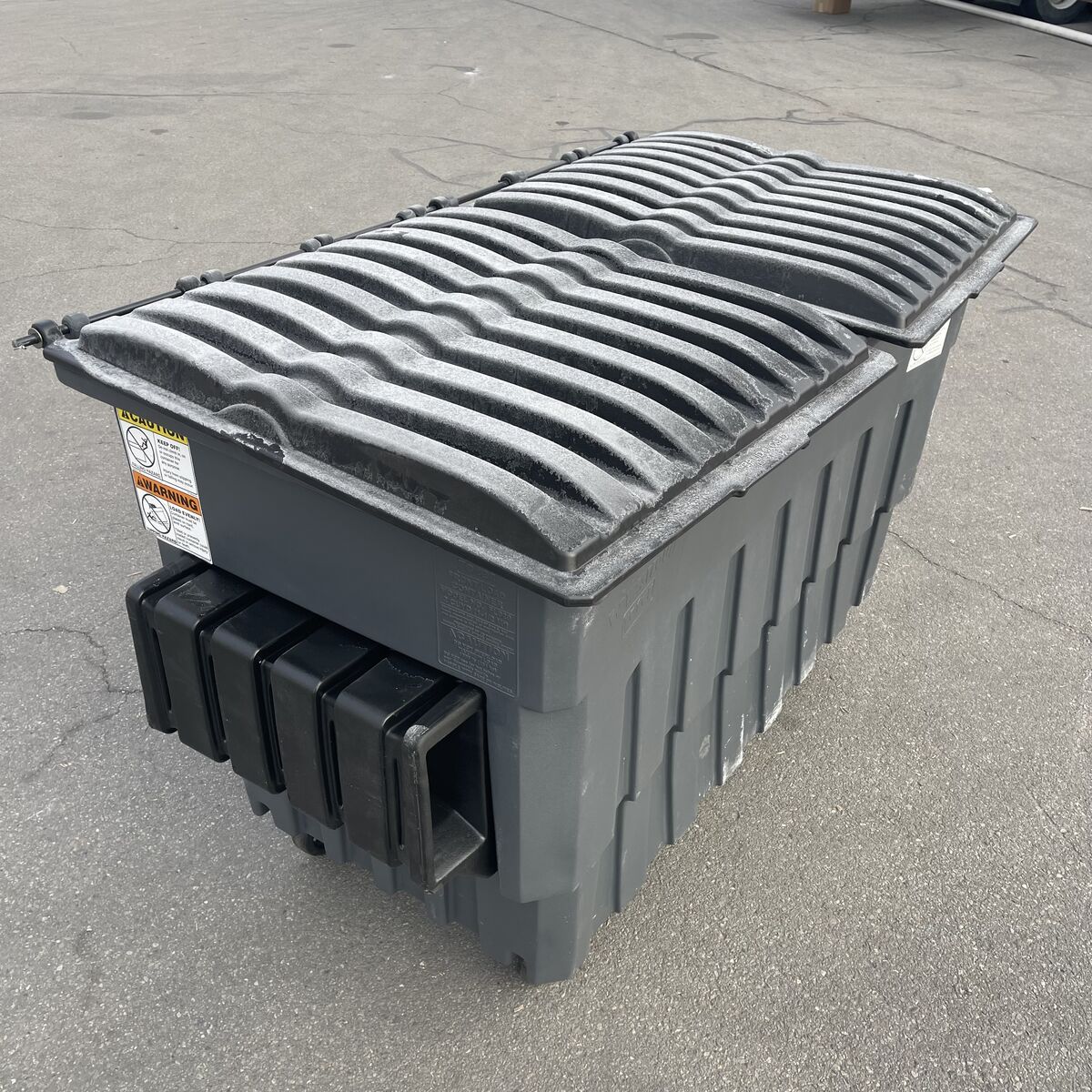 TOTER Front Load Mobile Trash Container 2 cubic yard, 78”x52”x44” FL020 See Photos