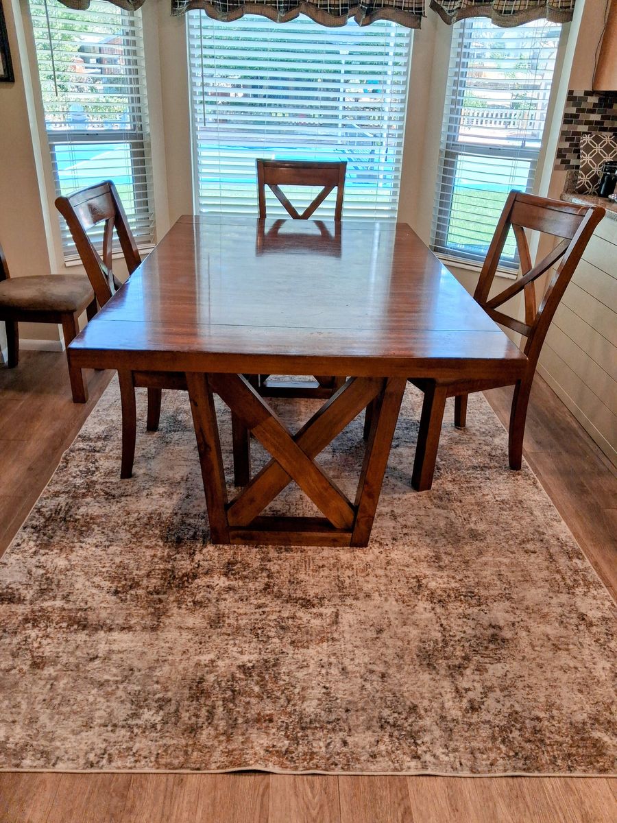 Wood Dining table and 4 chairs