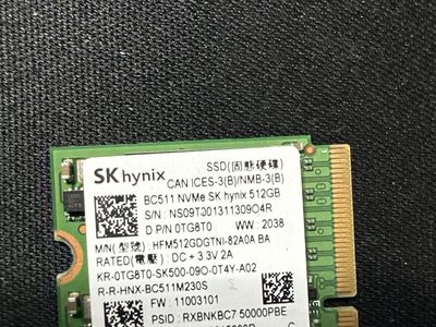 SK hynix BC511 512GB NVMe PCIe M.2 2230 SSD Solid State Drive