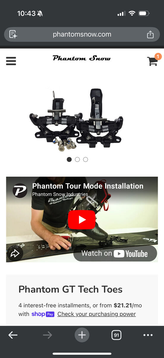 Phantom Hardboot Splitboard Bindings