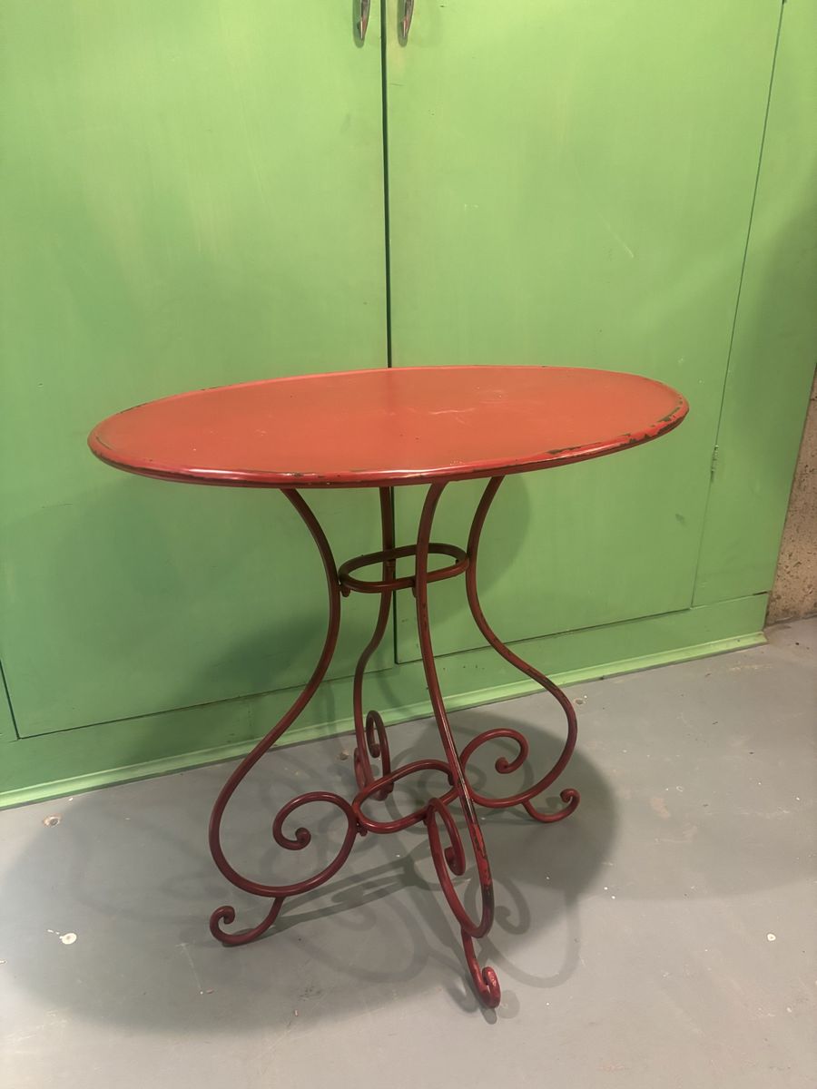 Cute red French country Side table