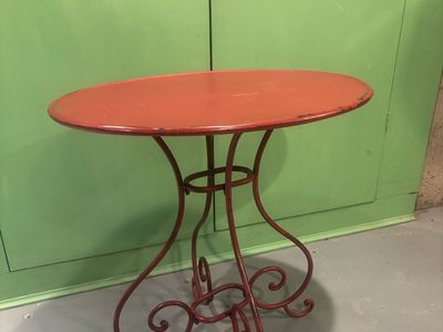 Cute red French country Side table
