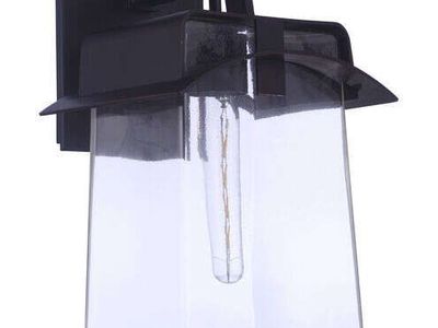 Craftmade Smithy 17" Tall Wall Sconce, Model: ZA6024-ABZ, Aged Bronze Brushed color (basically black)