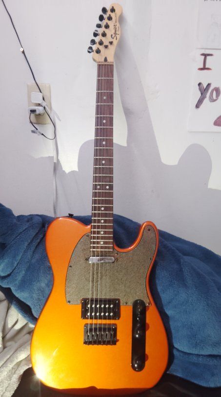 Squier Bullet HS Telecaster Electric Guitar Metallic Orange