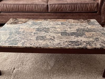 Dark brown Coffee table and 2 end tables