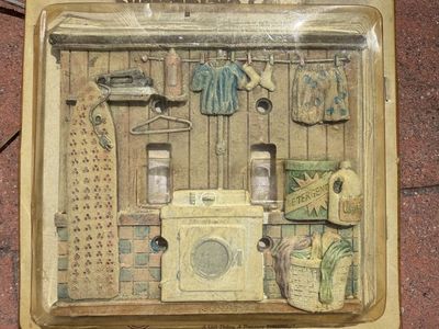 Spoonsiques Handpainted Laundry Room Switchplate Cover Resin New in Package
