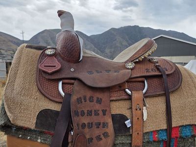 Youth Roping Saddle, Rawhide/Wood Tree, Ready for Work