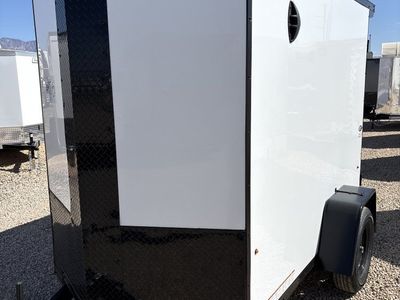 5x8 Look ST DLX Enclosed Cargo Trailer - 6'0" Interior - 3.5K GVWR - .080 PolyCor, Black Out Package, Ramp Door, Rear Spoiler w/