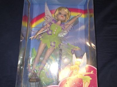 Disney Peter Pan Tinker Bell Porcelain Keepsake Doll in Original Box