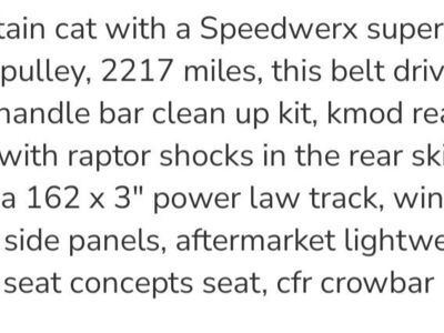 2018 supercharged mountain cat