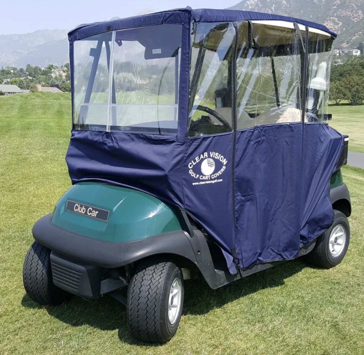 Clear vision golf cart cover