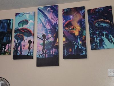 5 Panel Painting - Rick & Morty