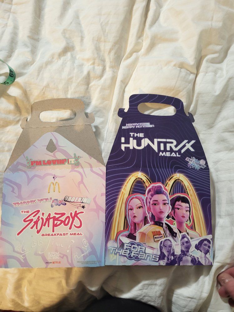 McDonald's Huntrax Meal Box & SaJaBoys Breakfast Meal Box - K-Pop & Netflix Promotion Empty
