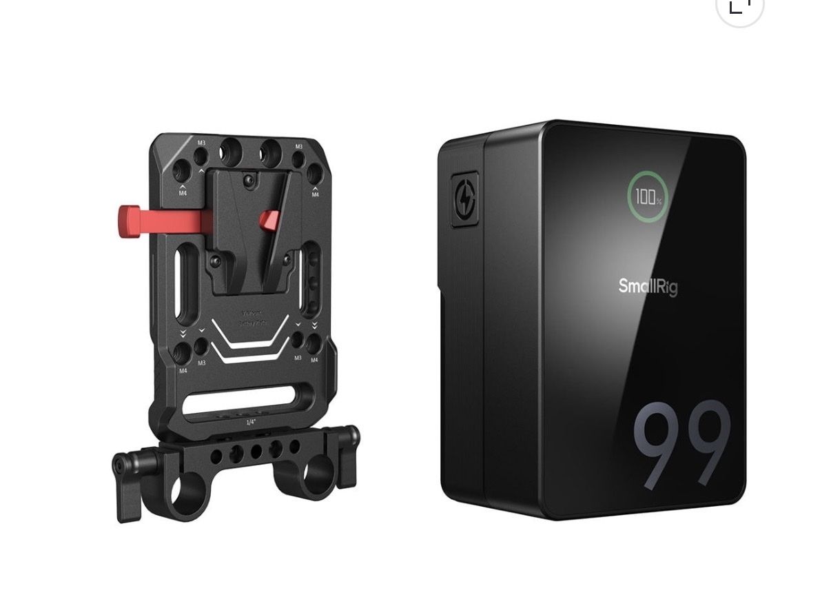 SmallRig VB99 Pro Mini V Mount Battery 99Wh with Mounting Plate and Rod Clamp