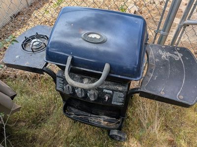 Patio Chef Fiesta Gas Grill with Side Burner and Cover - Used, Needs Cleaning