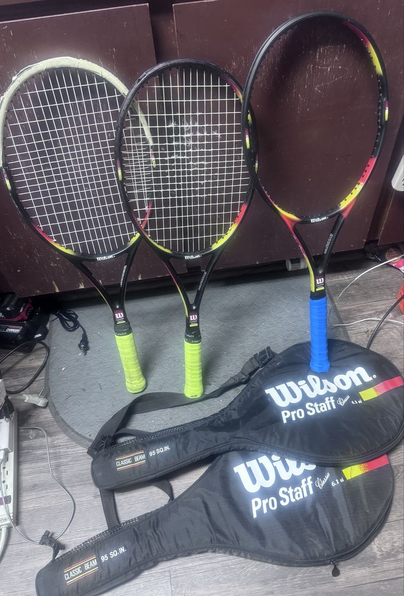 3 Wilson Pro Staff Classic 6.1 si tennis rackets