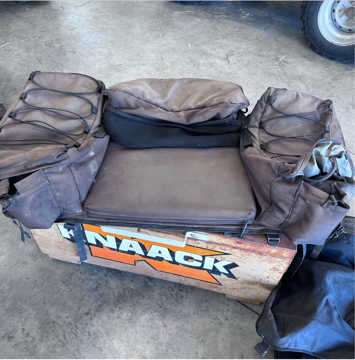 ATV UTV Quad Rear Rack Gear Bag with Padded Seat