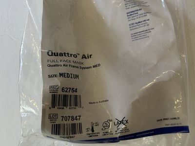 ResMed Quattro Air Full Face Mask System - Medium - REF 62754 - New, Sealed