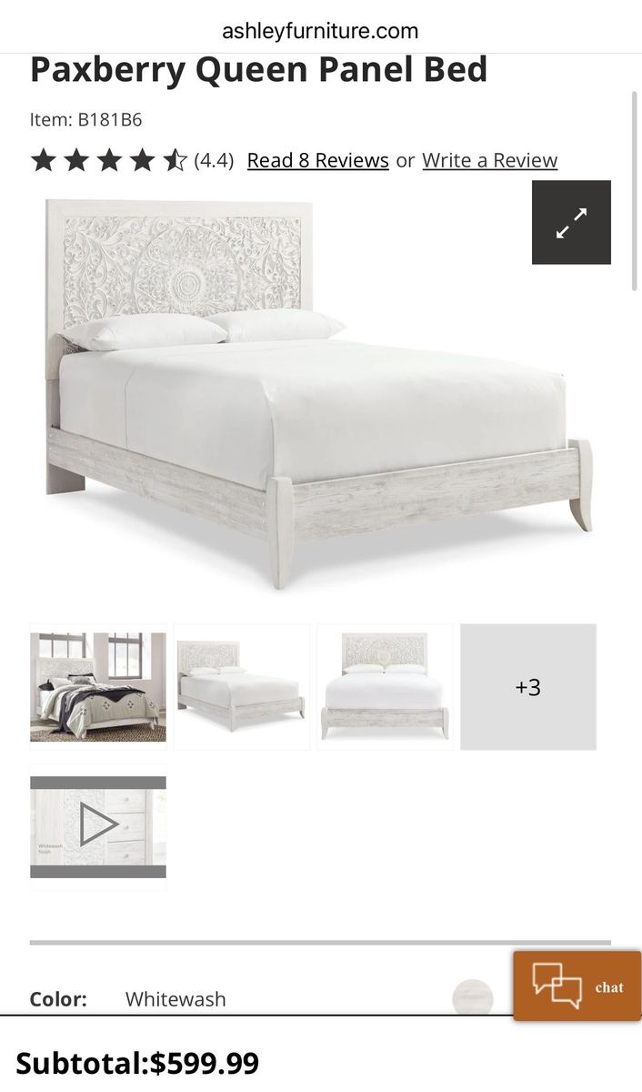 ASHLEY FURNITURE Paxberry Queen Panel Bed great condition retail $600