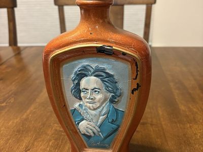 Vintage Edward H. Weiss Beethoven Collector Series Ceramic Decanter Bottle