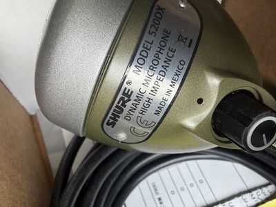Shure Model 520DX Dynamic Microphone Green Bullet High Impedance
