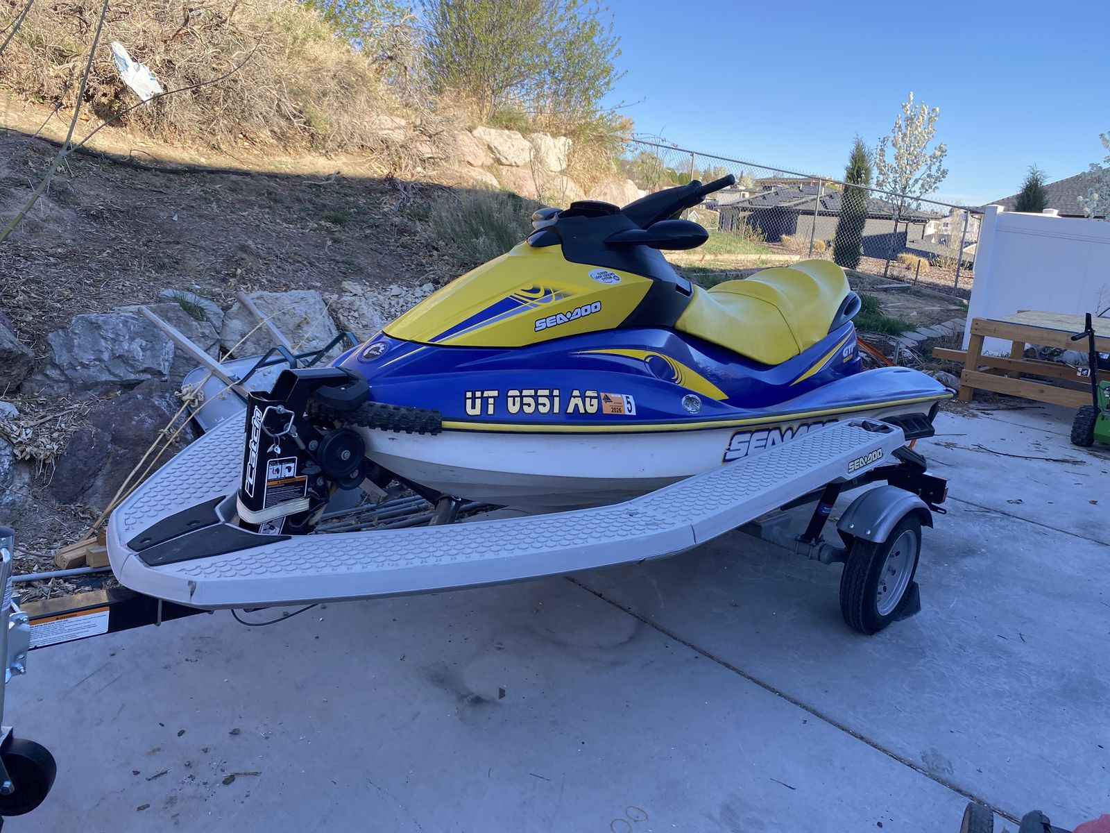 2006 Seadoo GTI SE Waverunner With Trailer