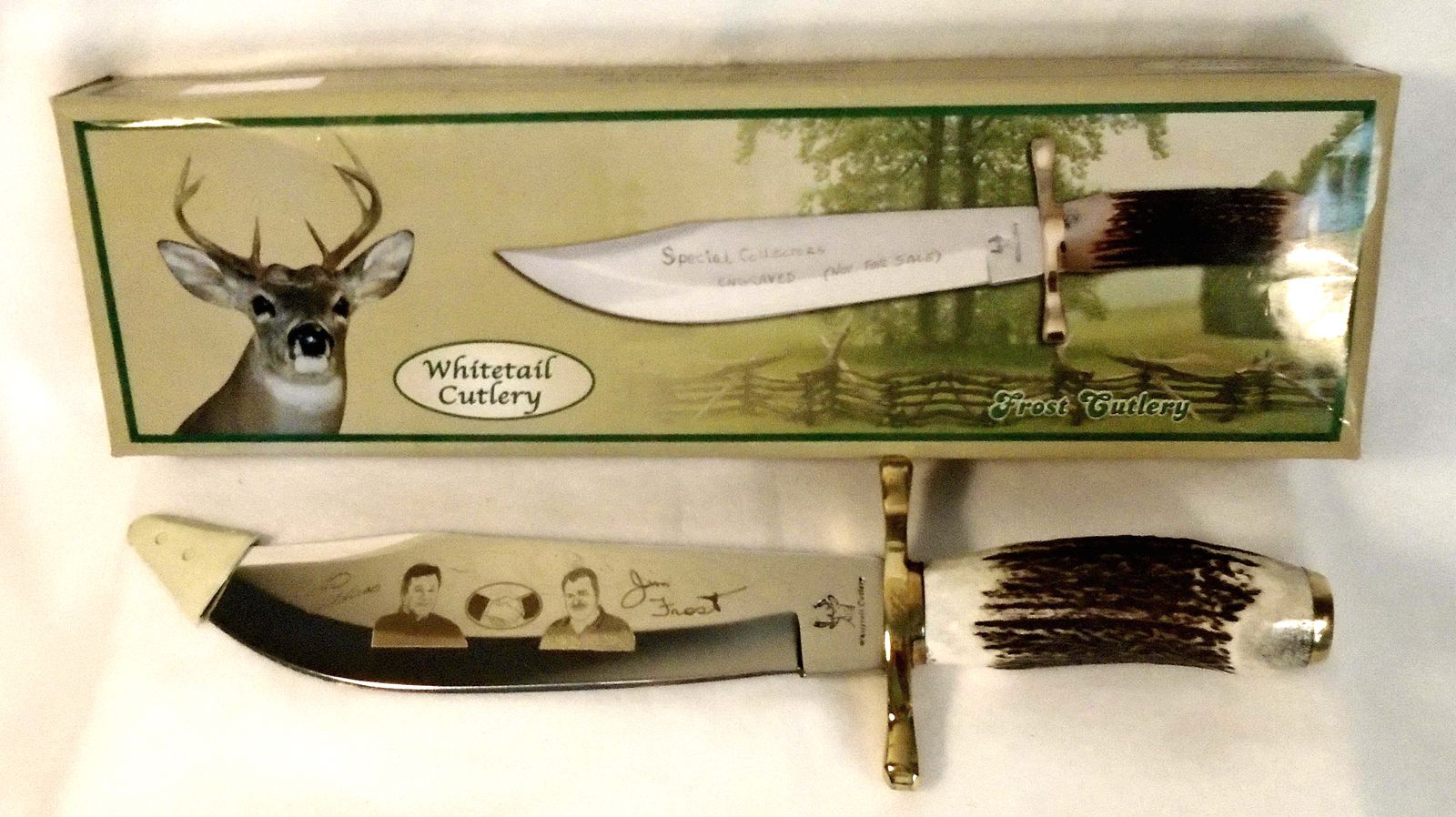 Whitetail Cutlery  RARE ~ NIB Autographed - Richard Childress & Jim Frost Engraved – “Special Edition NOT FOR SALE”