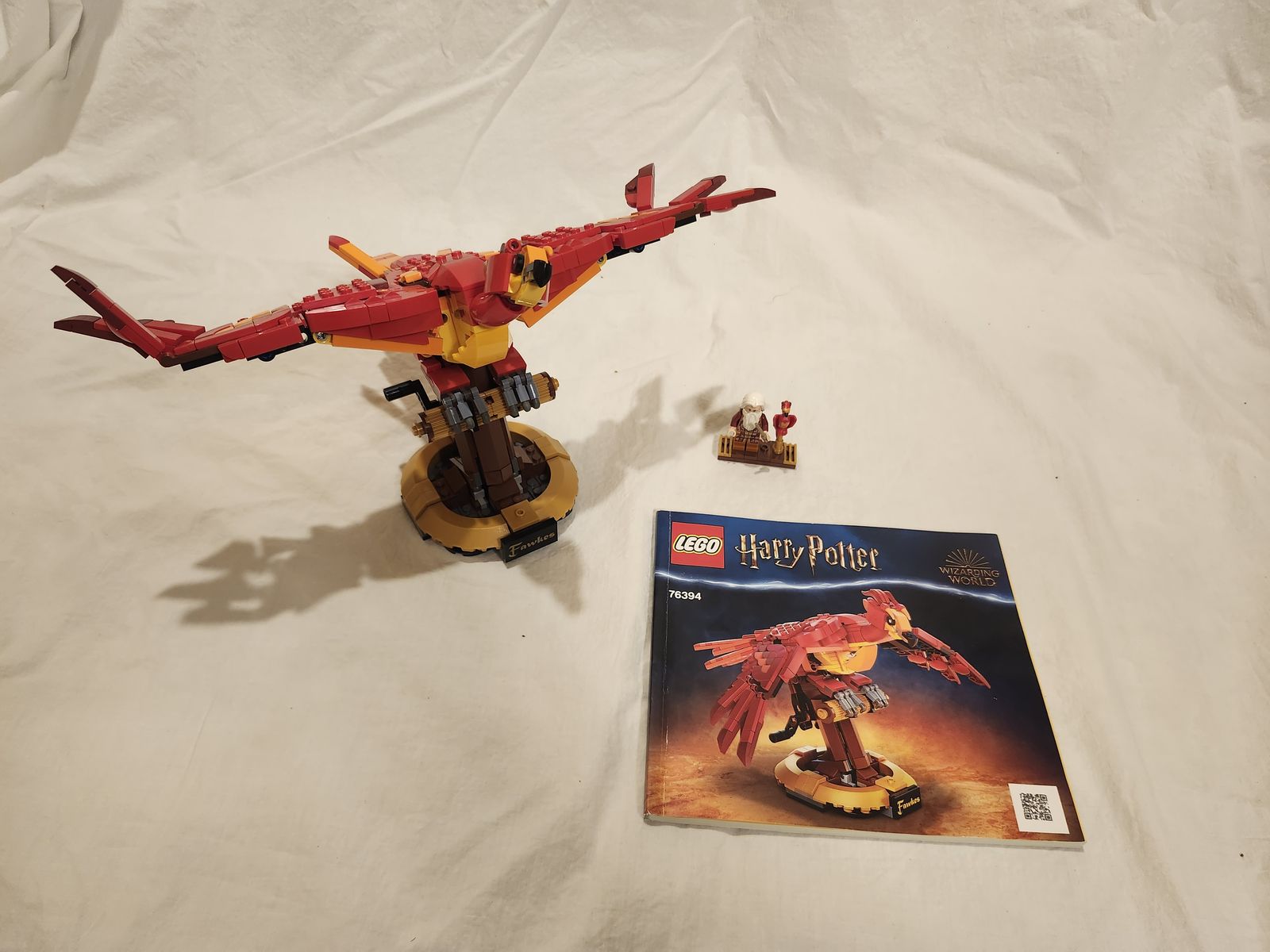 LEGO Harry Potter 76394 Fawkes, Dumbledore’s Phoenix – 100% Complete w/ Instructions
