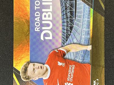 2024 Topps UEFA Ben Doak Road to Dublin Rookie Card RC #RF-13 Serial Numbered 27/50 Liverpool FC