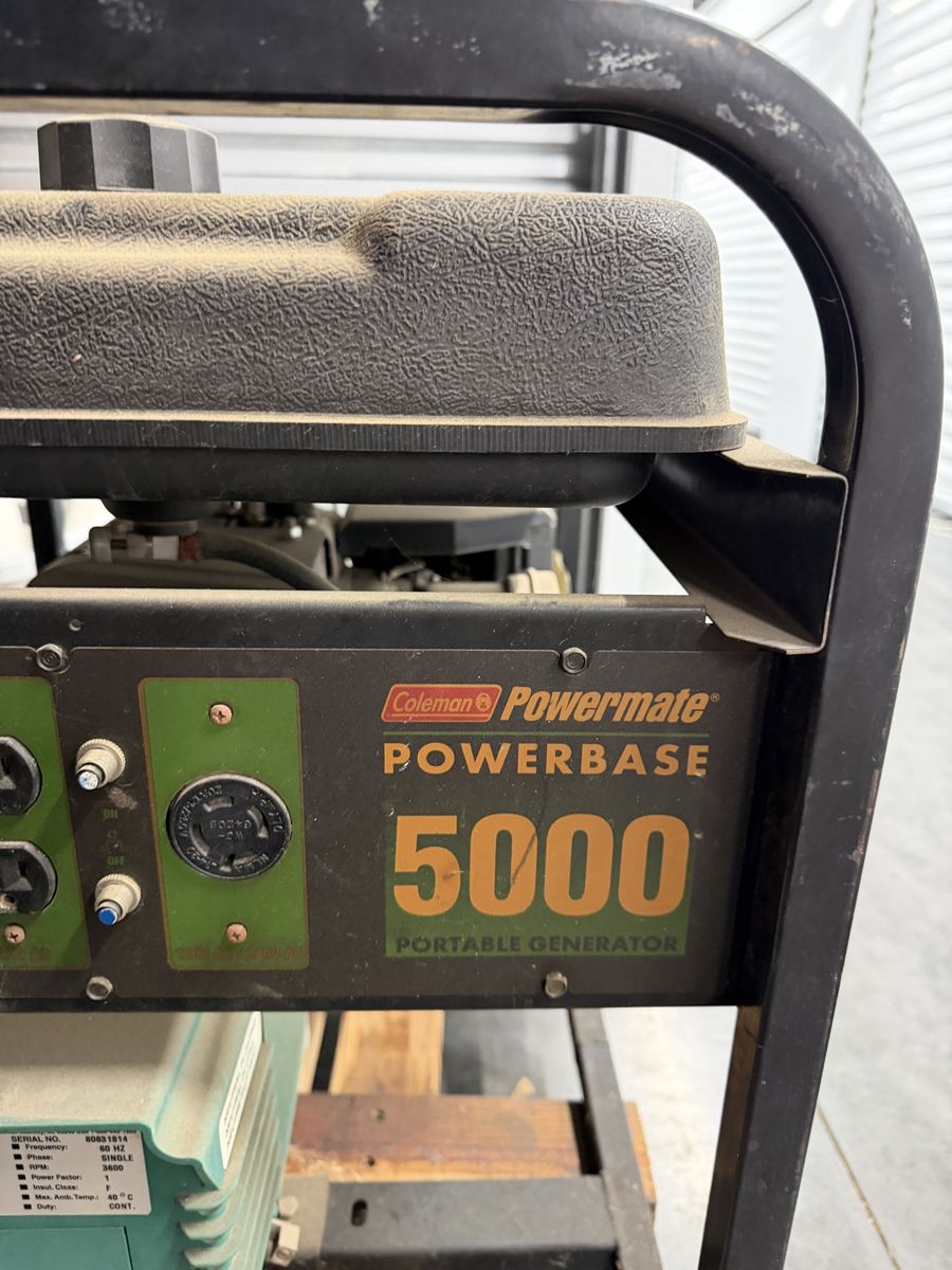 Coleman Powermate Powerbase 5000 Portable Generator - 5000 Rated Watts 10 HP