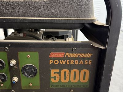 Coleman Powermate Powerbase 5000 Portable Generator - 5000 Rated Watts 10 HP
