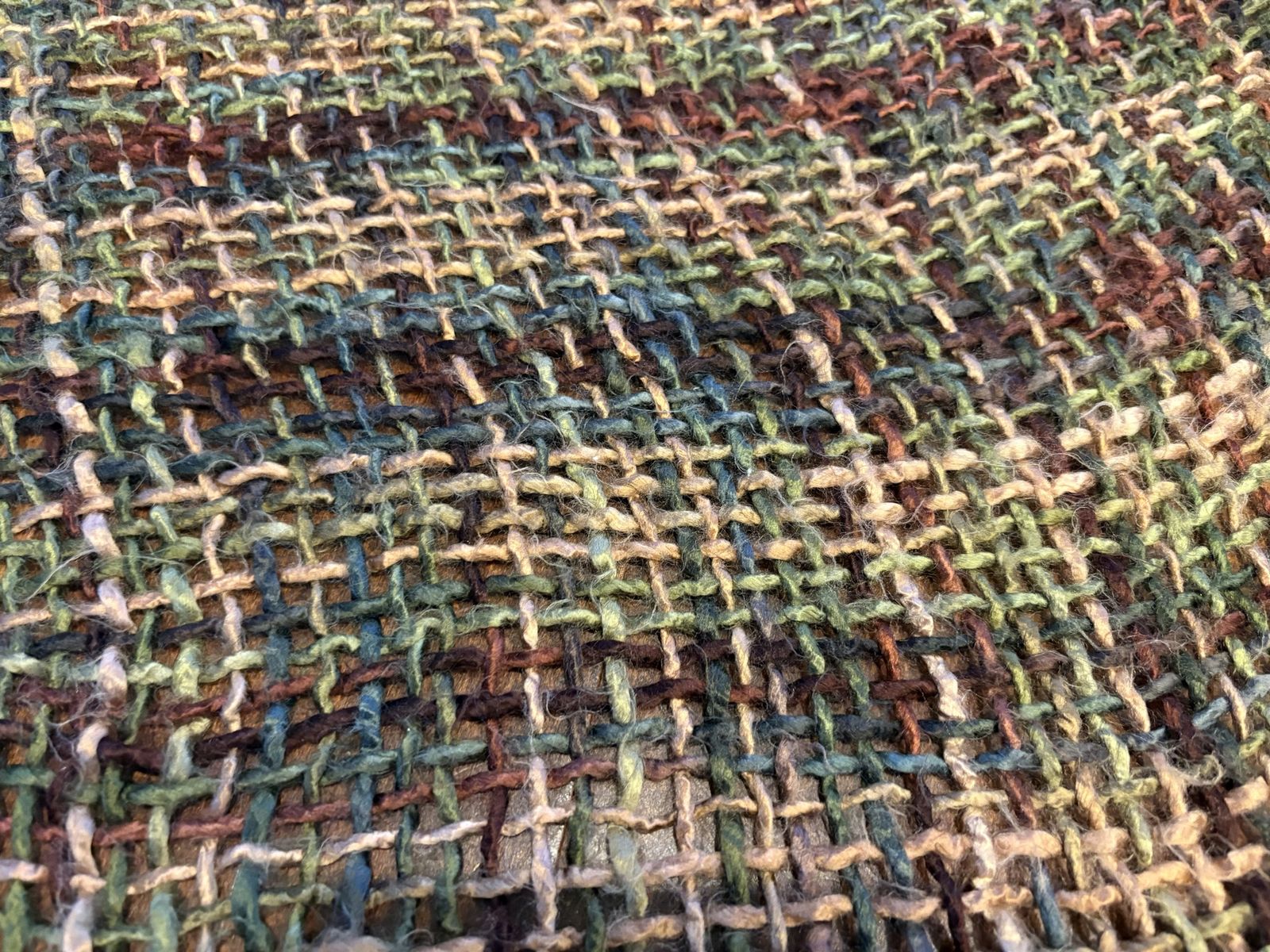 Handwoven Triangle Shawl w/ Long Fringe