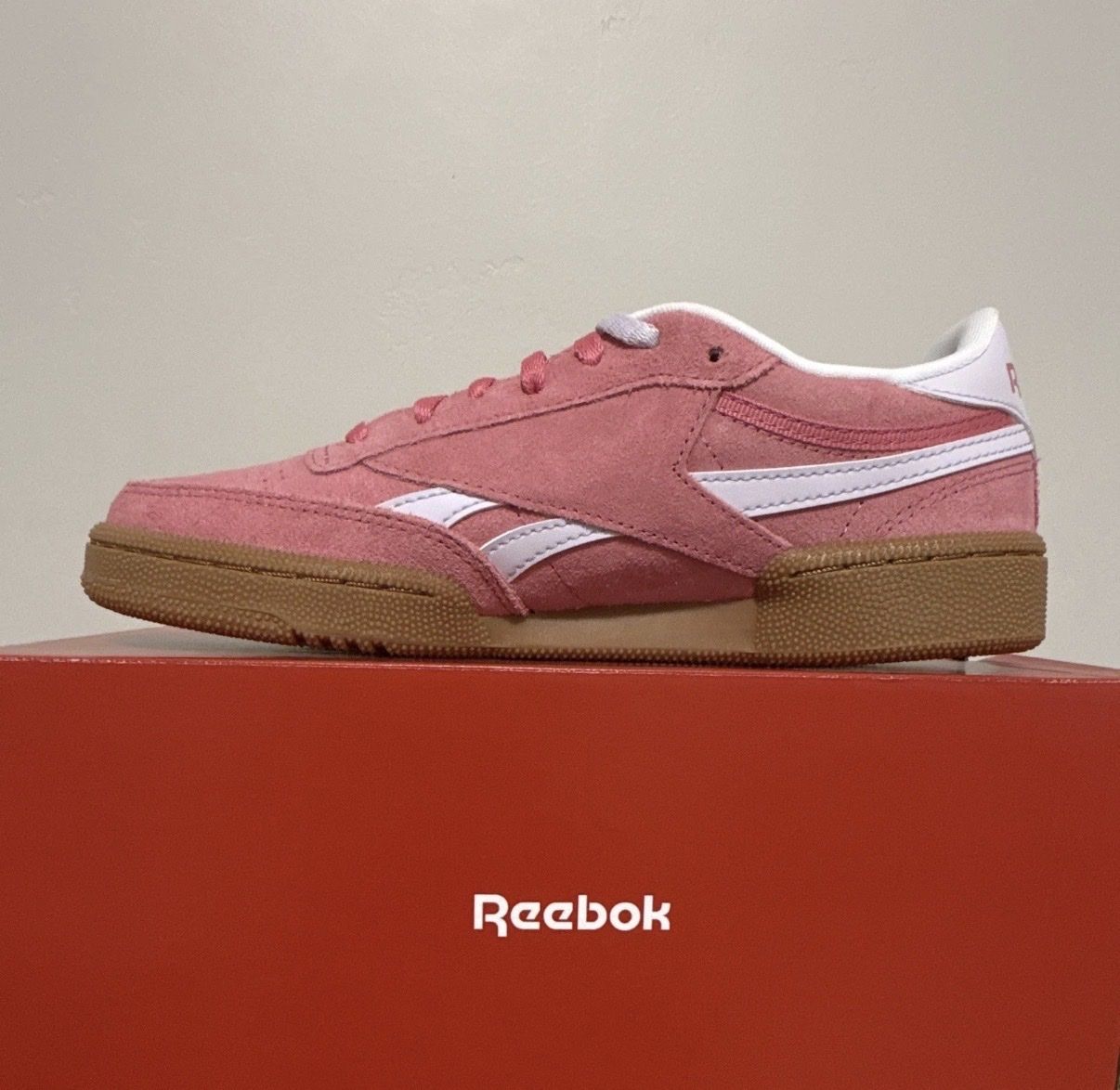 Reebok Club C Revenge Unisex Kids Sneaker Pink/Purple/Gum Suede US 5.5 EU 37