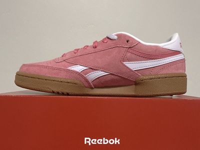 Reebok Club C Revenge Unisex Kids Sneaker Pink/Purple/Gum Suede US 5.5 EU 37