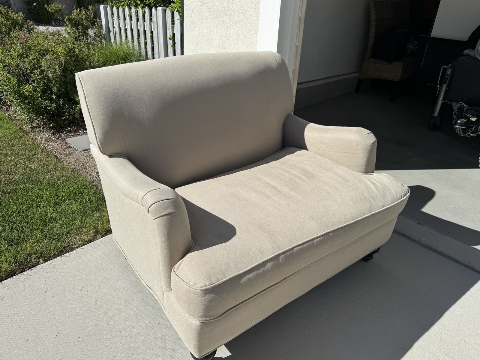 Ethan Allen Roll Arm Chair and a Half