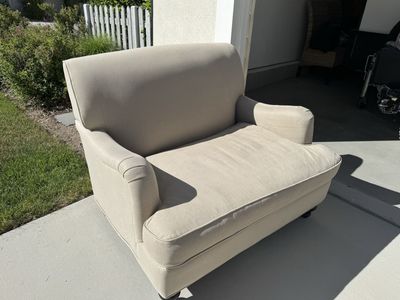 Ethan Allen Roll Arm Chair and a Half