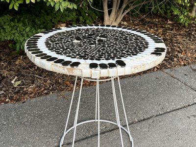 Vintage outdoor mosaic side table