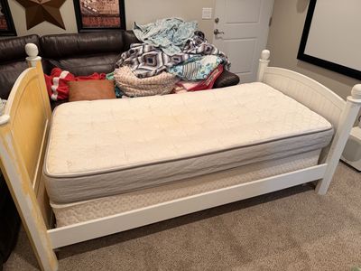 Pottery Barn Twin Size Bed Frame sleep number mattress box spring and air pump