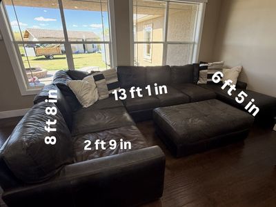 Huge Leather Sectional