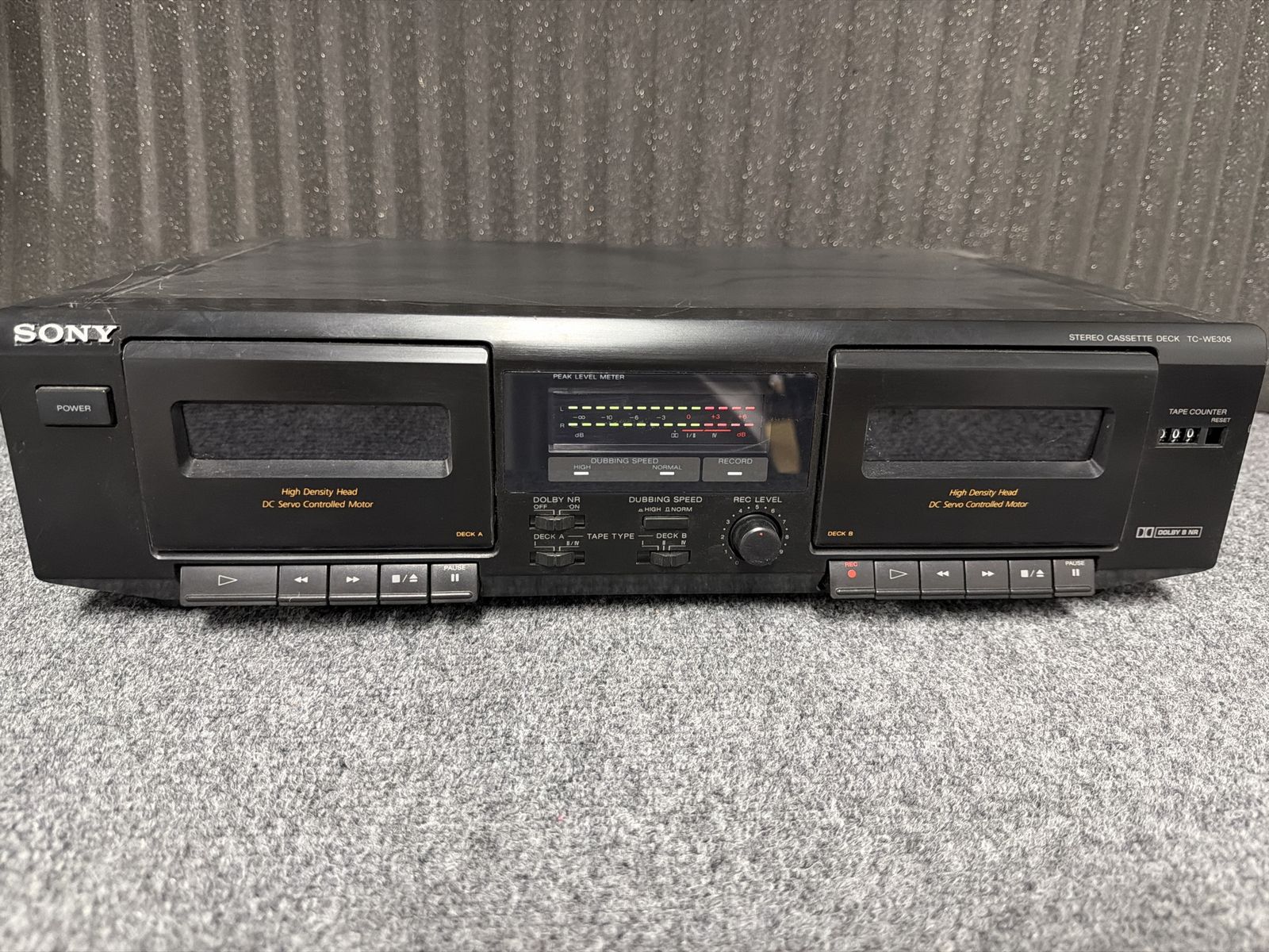 Sony TC-WE305 Dual Stereo Cassette Deck with Dolby B NR & High-Density Heads