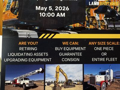 Upcoming Equipment Auction!