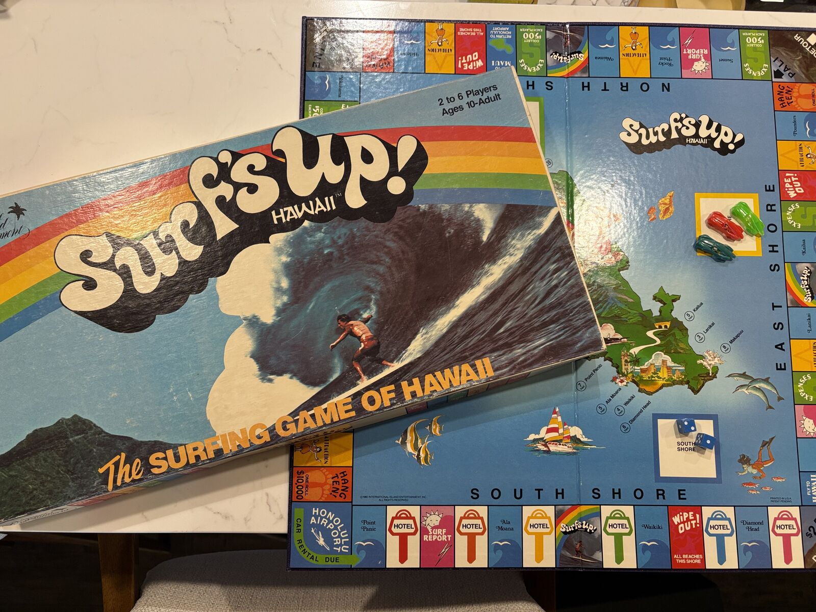 Vintage Surfs Up board game. Classic surfing game of Hawaii lots of fun