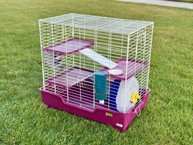 Multi-Level Small Pet Cage with Rolling Base