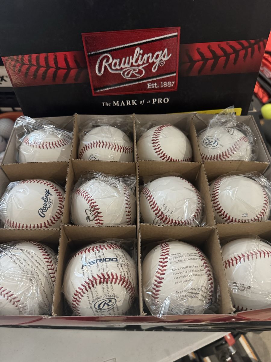 Rawlings SR100 Official League Leather Baseballs - Box of 12 - 5 dozen still packaged