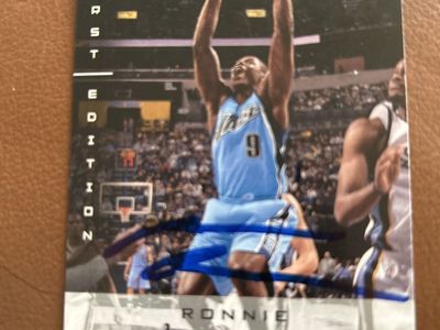 2008-09 Upper Deck First Edition Ronnie Brewer Autographed Basketball Card - Utah Jazz Hand Signed Collectible