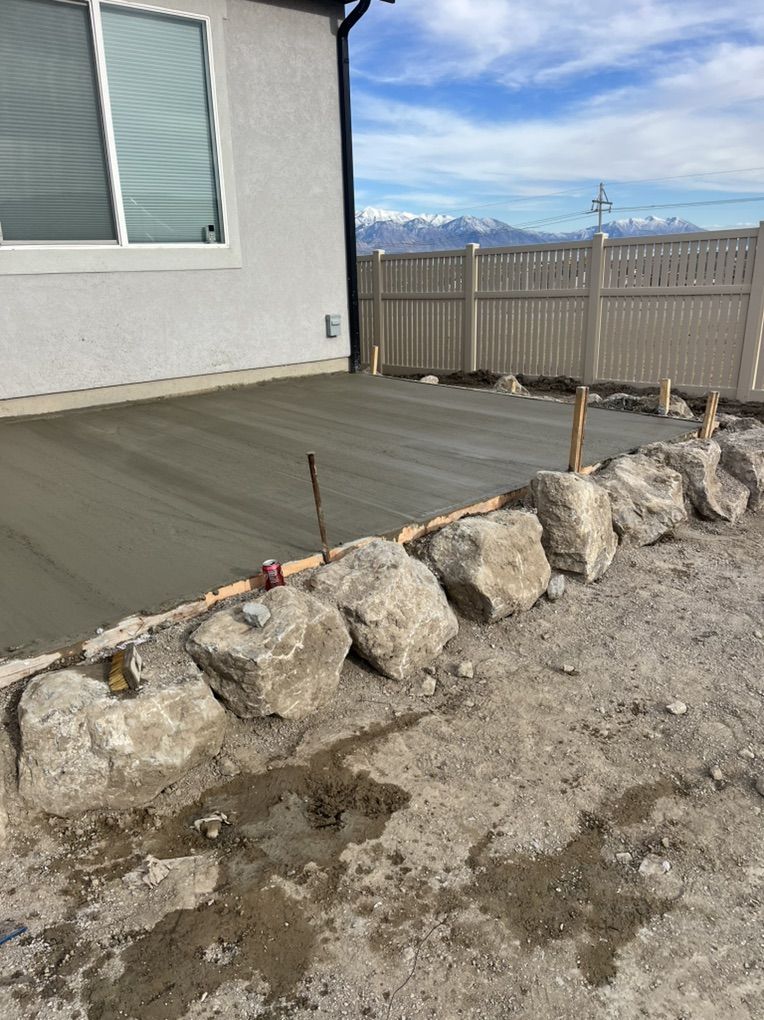 Landscaping And Rock Wall