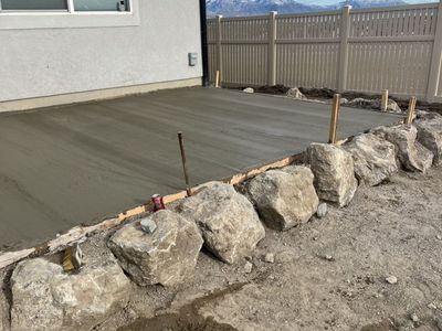 Landscaping And Rock Wall